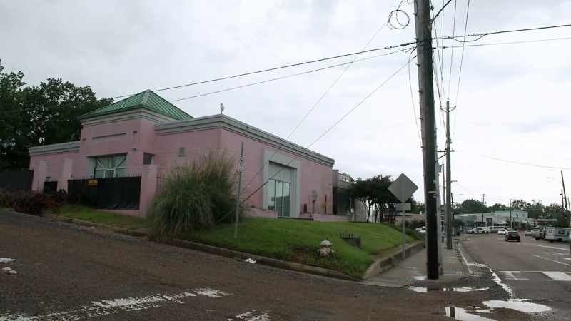 This little pink clinic now sits alone and empty