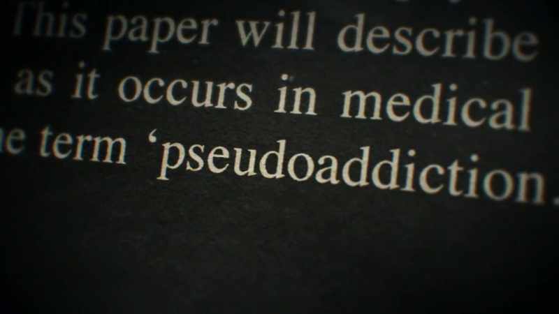 This message about pseudoaddiction