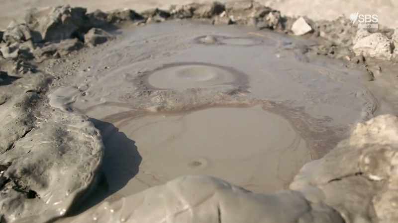 This mud of famous Gobustan volcano