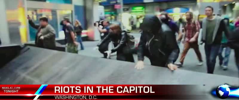 This is just one of a dozen protests around our capitalafter reports emerged claiming that the New Founding Fathershad been using the Purge to help their own economic agendaHere's a recent statement