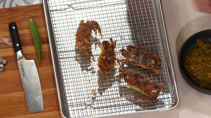 This is not your everyday gumbo. This has soft-shell crab, beans