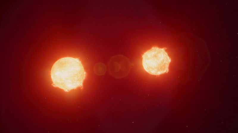 This pair of orange dwarfs orbit each other
