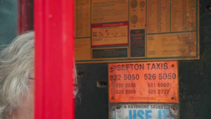 This phone box is conspicuous for not having a phone in it