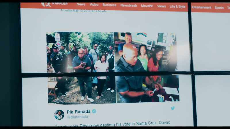This is Pia's photo of him voting