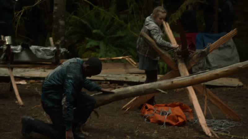 Hey! You think the grounders are just gonna sit around and wait for us to finish the wall? Maybe we
