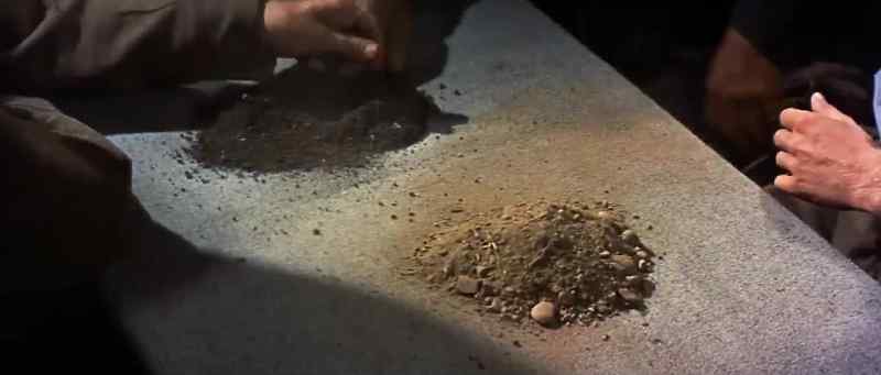 This is the dirt from the compound. - This is from the tunnel