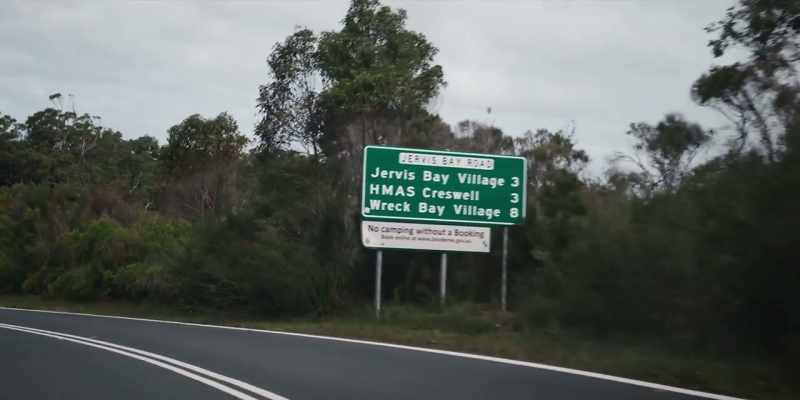 This is the only road that takes you into Wreck Bay
