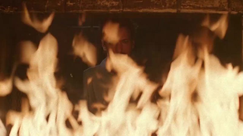 This is the scene where he's gonna burn his manuscript