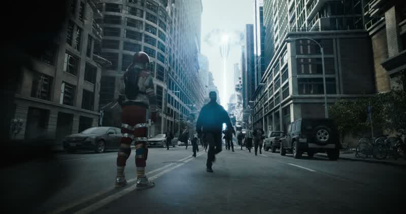This thing, Zod's World Engine, it started destroying Metropolis, so I just went there and I started trying to save people