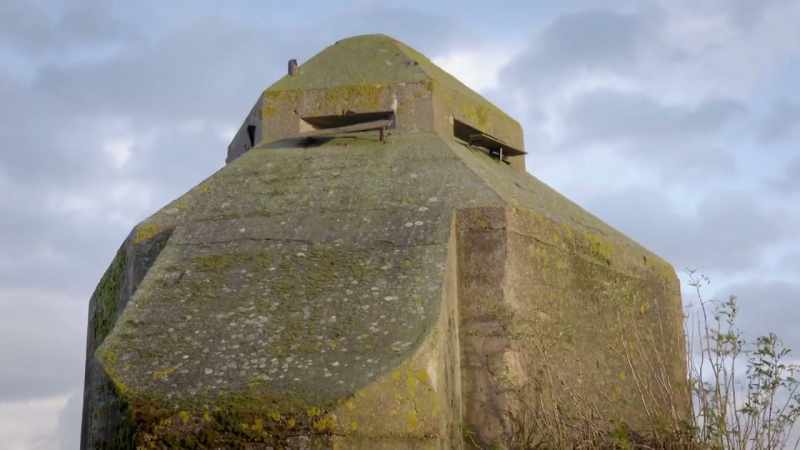 This, two-story hexagonal mine control tower