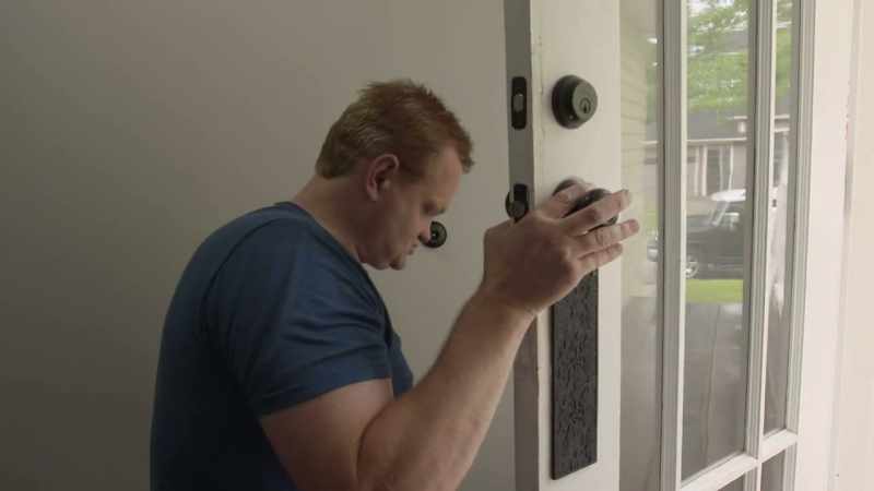 This way, he won't have a key