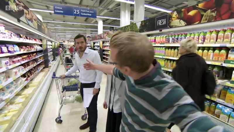 This whole aisle, which must be about, like, 20 metres long