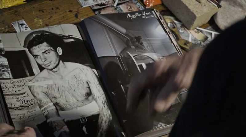 This is with Truman Capote in San Quentin