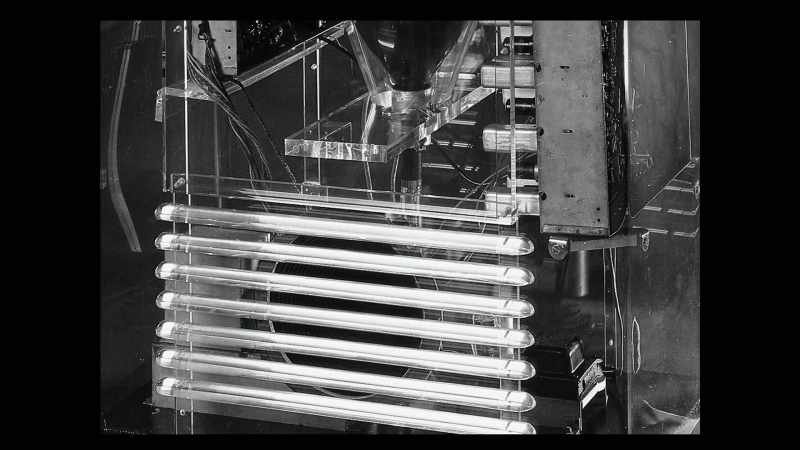 This working model of a TV set was transparent to convince