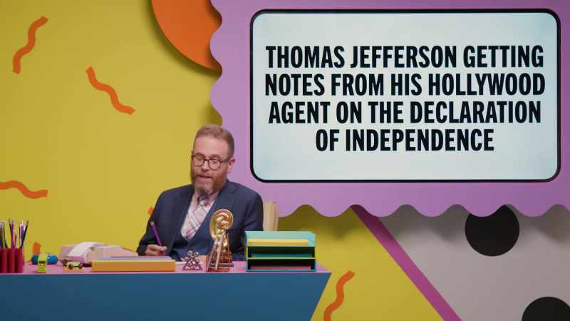 Thomas Jefferson getting notes from