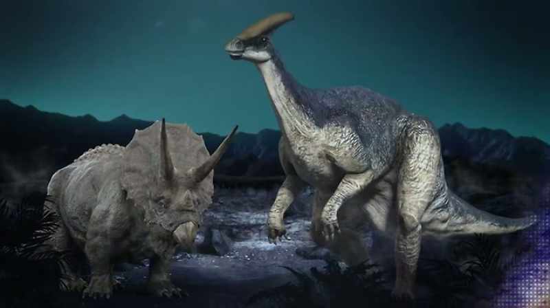 THOUGH HADROSAURS AND TRICERATOPS