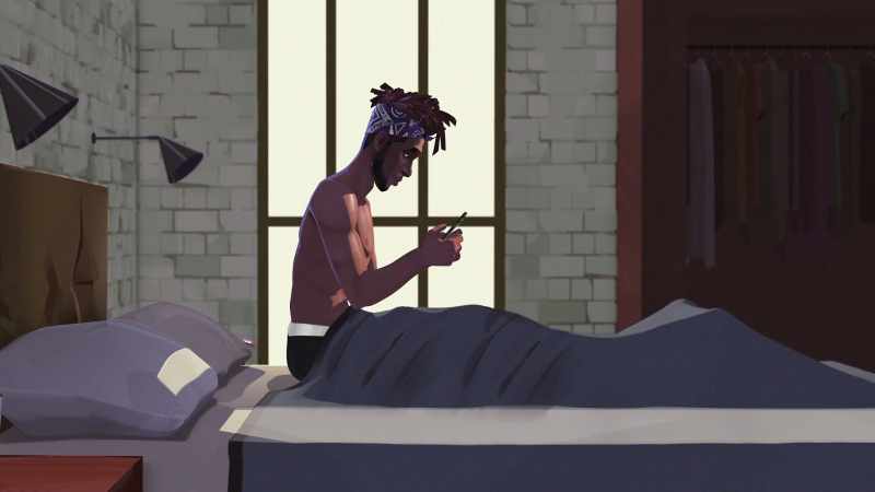 Three, when I text her