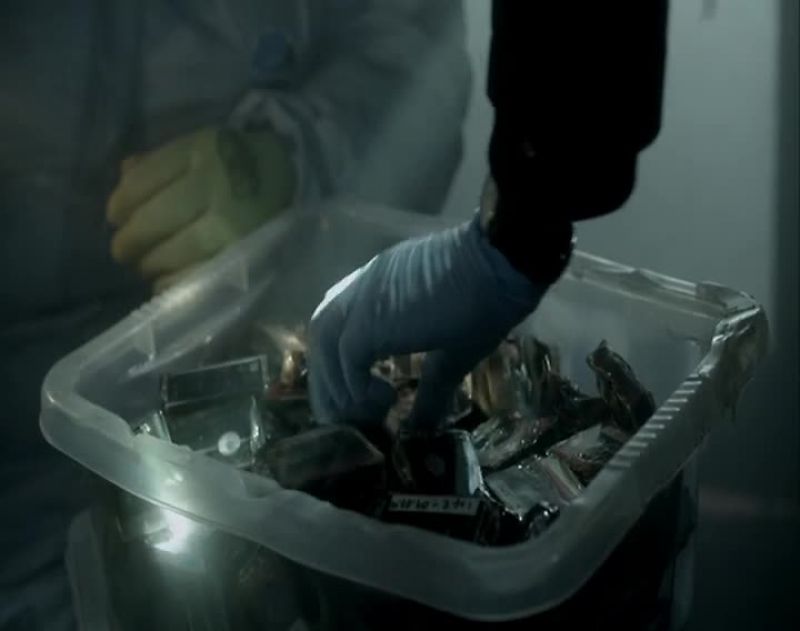 Through here, there's a box of digi-tapes