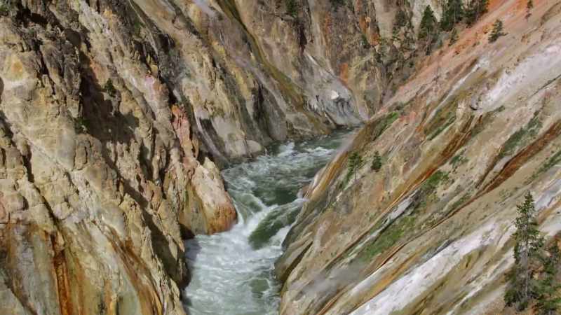 Through jagged canyons