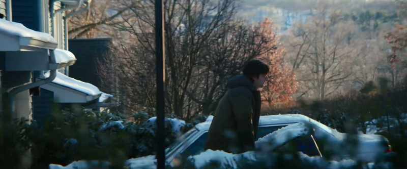 [thudding] - [TV playing]