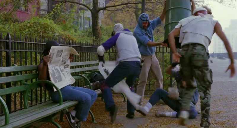(thugs chattering) (pulsing electronic music)