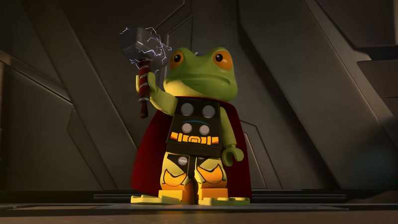 [thunderclap] - [imitates frog]