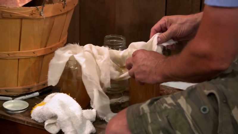 [tickle] he's got elaborate cheesecloth system