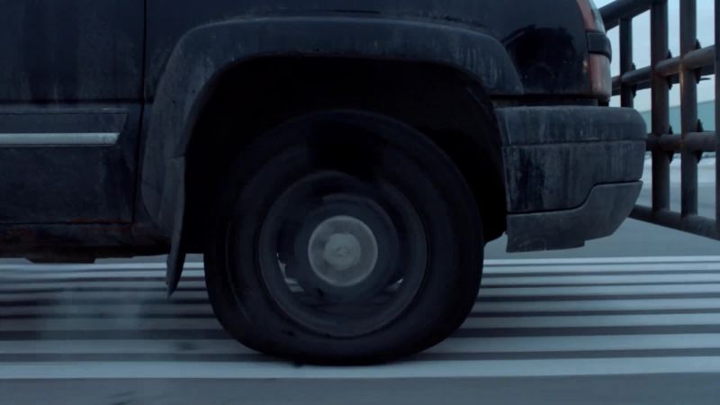 (tire bursting) (gunfire)