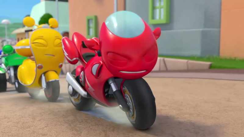 (tires screeching)