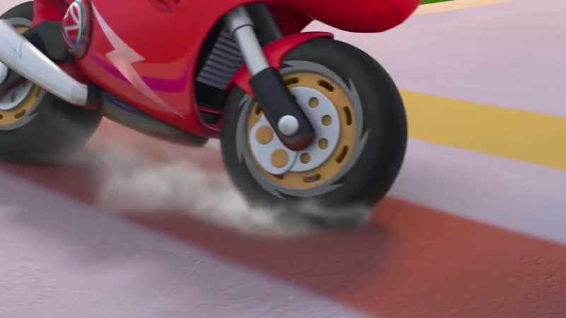 (tires screeching)