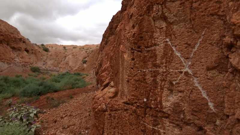 To get to where he thinks the opal is buried