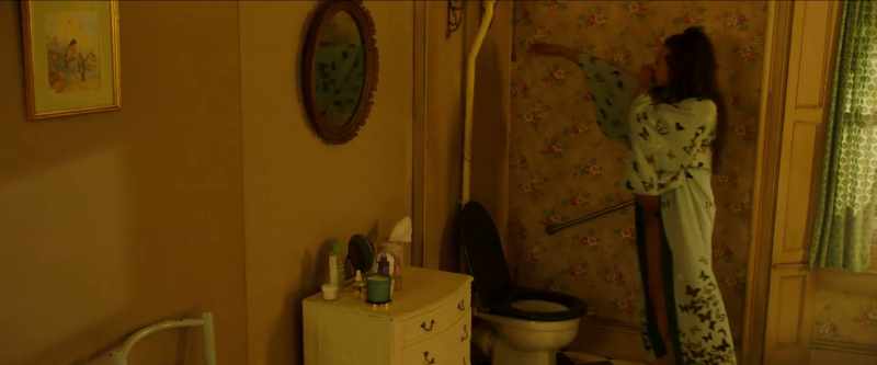 (toilet flushes)