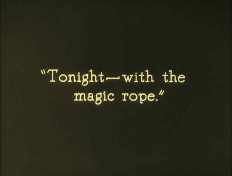Tonight - with the magic rope