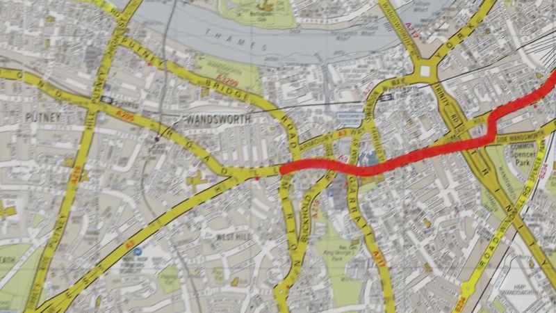 Took us around Wandsworth, Battersea
