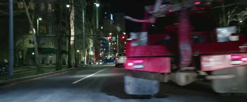 [tow truck engine revving]