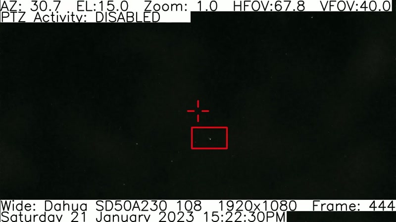 Tracking it. - The red box is the UFODAP