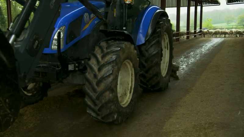[tractor rumbles]