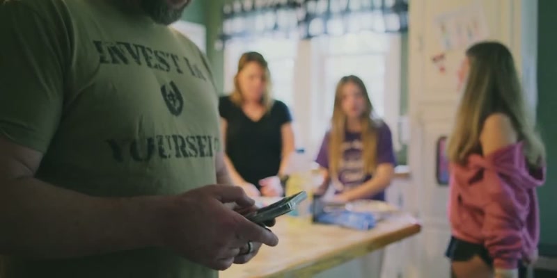 [Tracy] If he's not with the students,he's texting them or calling