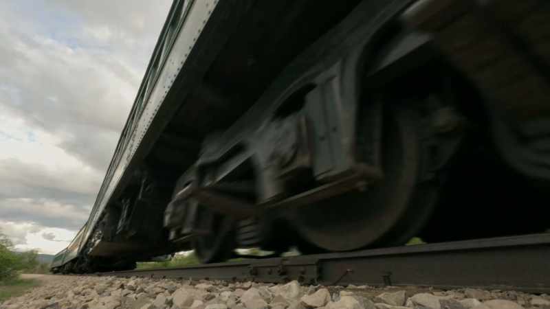 [train chugging]