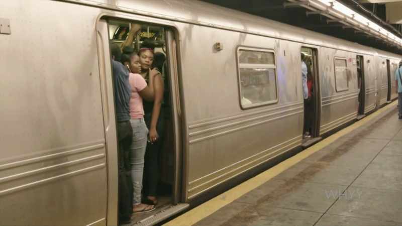 [train doors beeping]