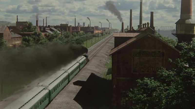 (train rattles loudly)