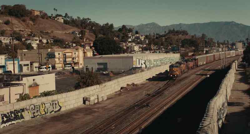 (train rattling)