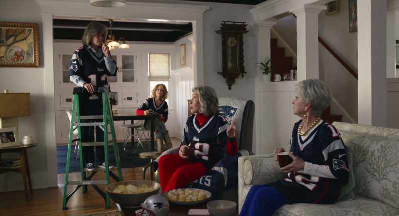 Trish was in the dining room reading her magazine