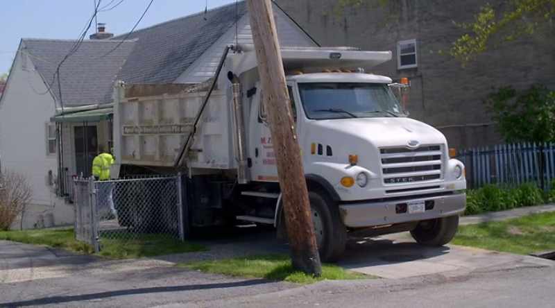 [truck beeping]