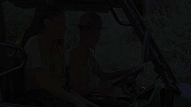 (truck engine roaring)