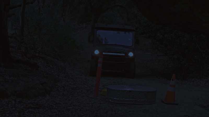 (truck engine running)