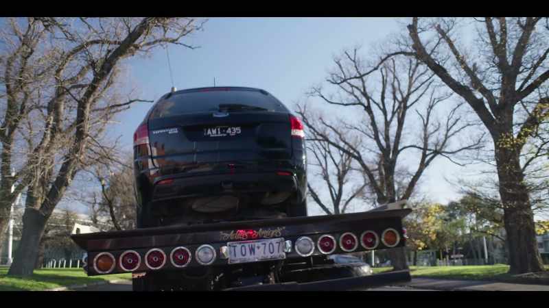 [truck honks]
