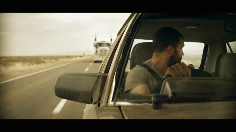 [truck horn blares]
