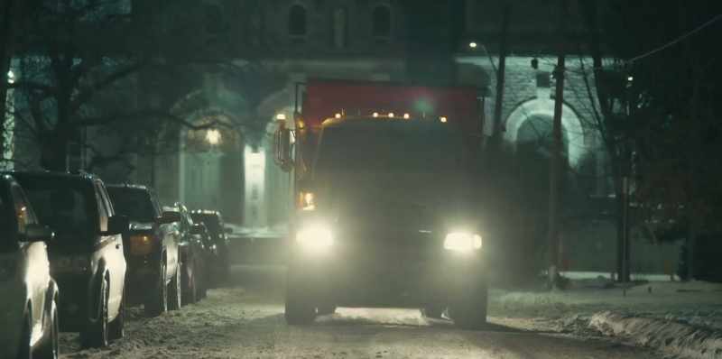 [truck horn blaring]