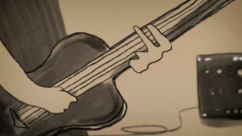 (trumpet-like notes playing)